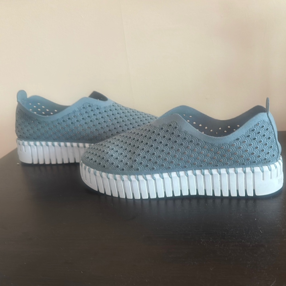 Ilse Jacobsen Platform Tulip Hornbaek Slip-On Flats Size 41/10 Blue - Picture 2 of 5